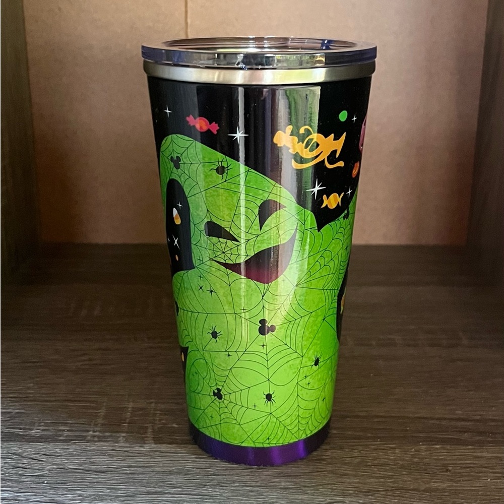 Disney Parks 2022  Oogie Boogie Stainless Steel Tumbler with Lanyard Hold